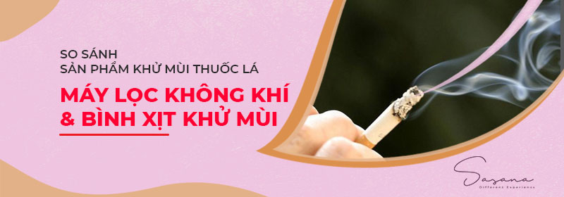 So sánh sản phẩm giúp khử mùi thuốc lá: Bình xịt khử mùi thuốc lá và máy lọc không khí