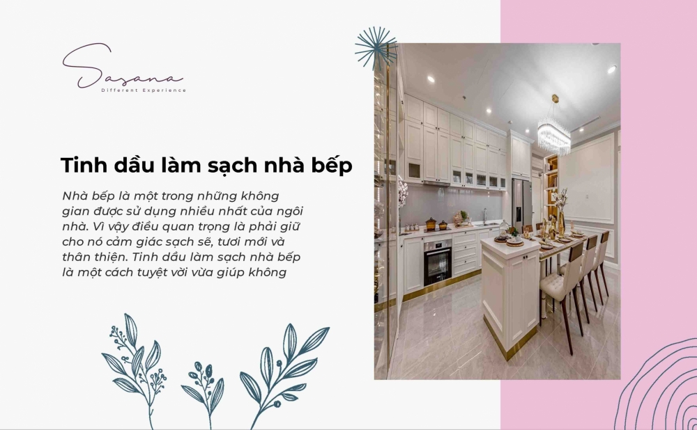 Tinh dầu làm sạch nhà bếp