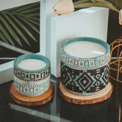 Hủ nến Vintage họa tiết Aztec