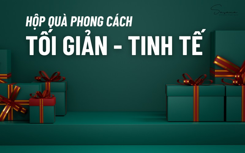 hộp quà phong cách tối giản- tinh tế